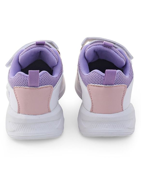 Pine Kids Sneaker with Lace up & Velcro Closure - Blue & Pink