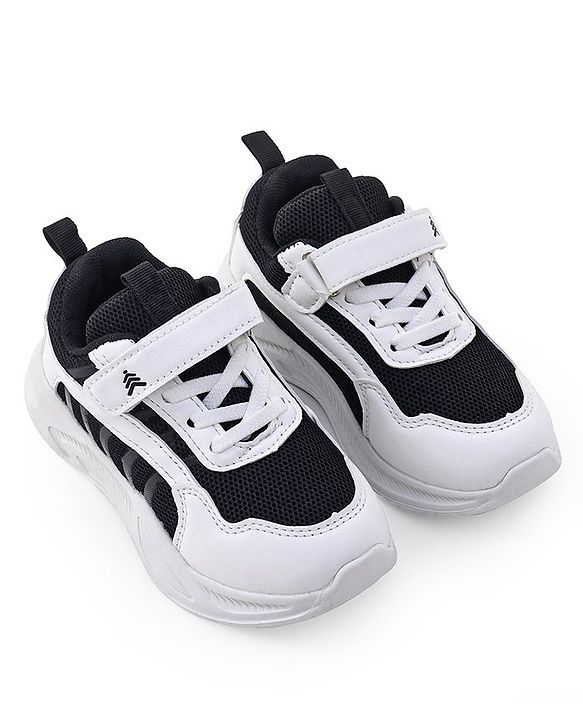 Pine Kids Sneaker with Lace up & Velcro Closure - Blue & Pink