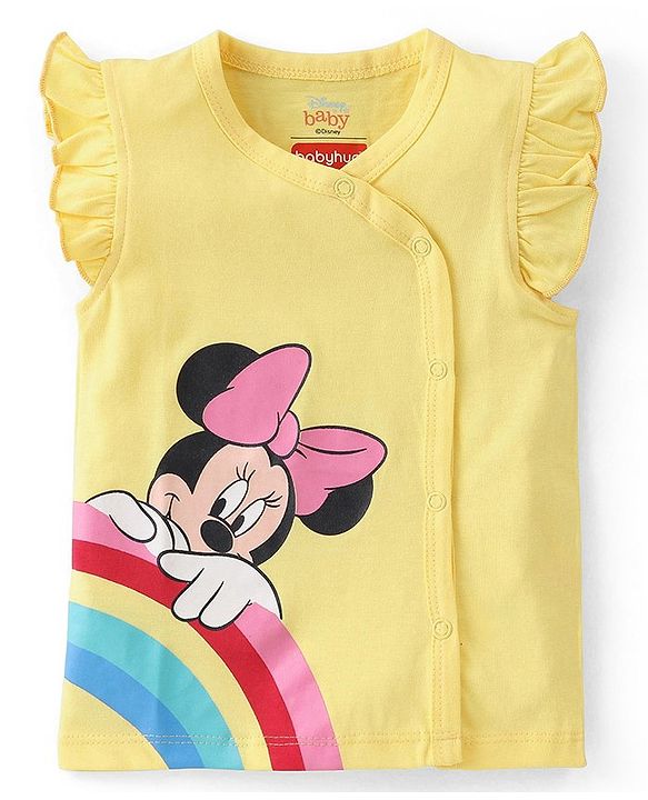 Babyhug Interlock Frill Sleeves Front Open Jhablas Minnie & Friends Print Pack of 3 - Multicolour