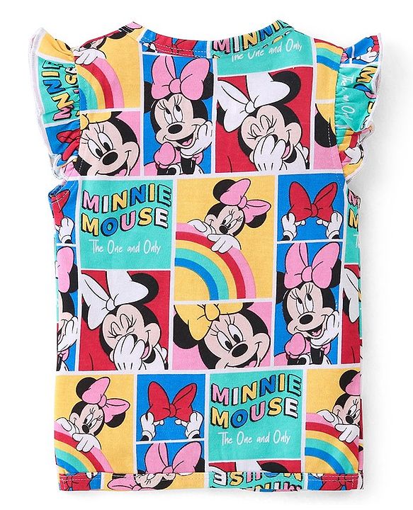 Babyhug Interlock Frill Sleeves Front Open Jhablas Minnie & Friends Print Pack of 3 - Multicolour