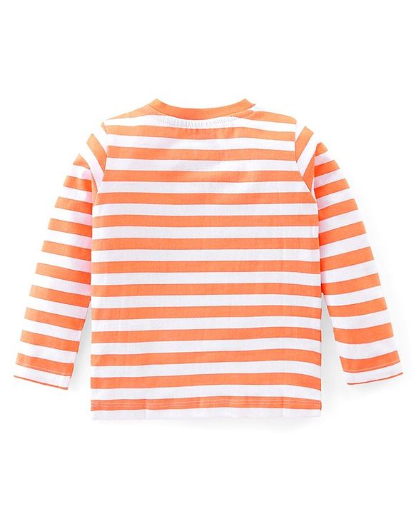 Babyhug Disney Single Jersey Full Sleeves T-Shirts With Winnie & Friends Graphic and Badge Detailing Pack of 2 - Yellow & Orange