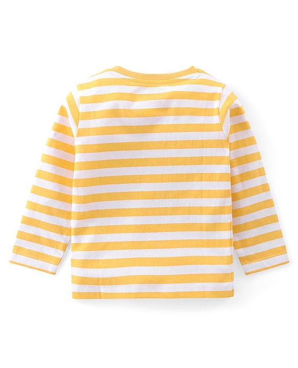 Babyhug Disney Single Jersey Full Sleeves T-Shirts With Winnie & Friends Graphic and Badge Detailing Pack of 2 - Yellow & Orange