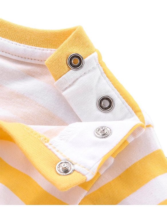 Babyhug Disney Single Jersey Full Sleeves T-Shirts With Winnie & Friends Graphic and Badge Detailing Pack of 2 - Yellow & Orange
