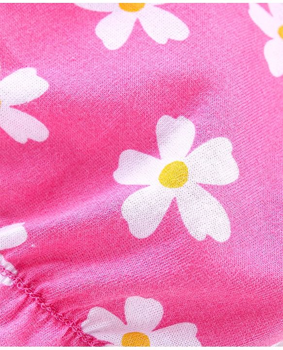 Babyhug 100% Cotton Bloomers With Floral & Animal Print Pack of 3 - Pink & Blue