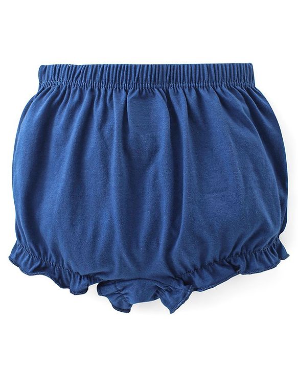 Babyhug 100% Cotton Bloomers With Floral & Animal Print Pack of 3 - Pink & Blue