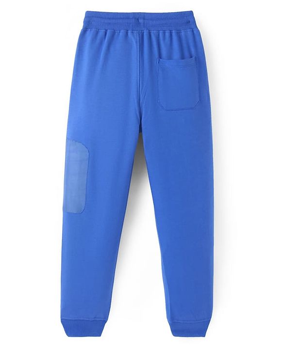 Pine Kids Cotton Knit Full Length Text Printed Lounge Pant - Blue