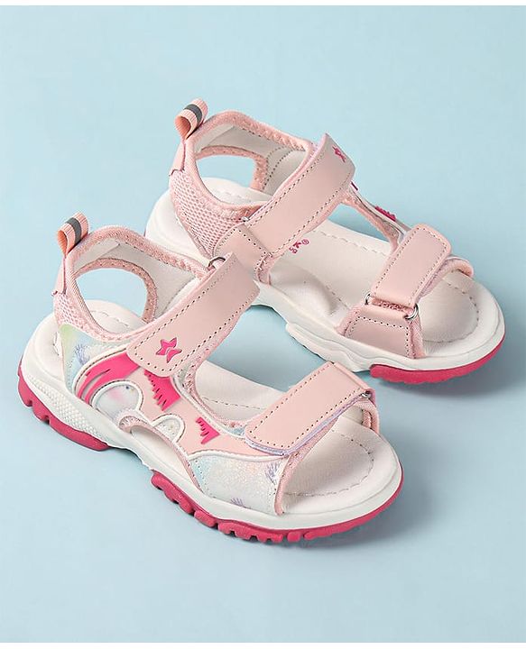 Cute Walk by Babyhug Sandals With Velcro Closure - Pink
