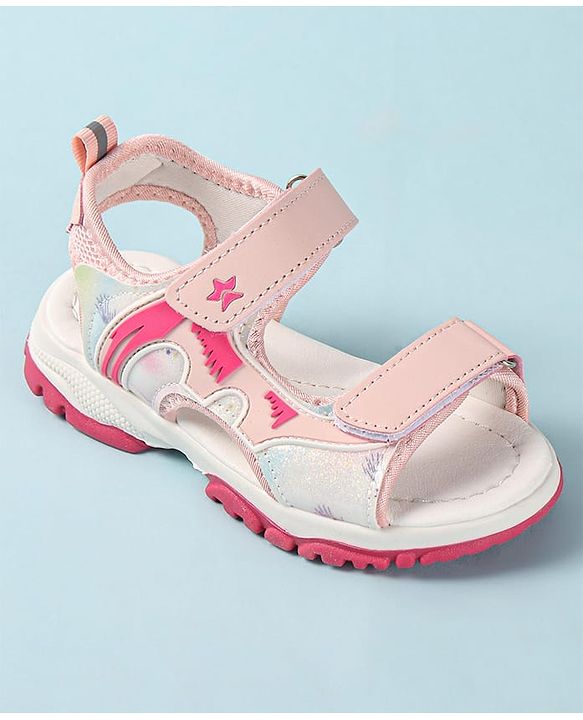 Cute Walk by Babyhug Sandals With Velcro Closure - Pink