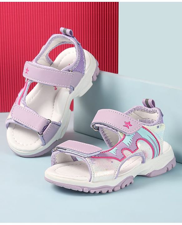 Cute Walk by Babyhug Sandals With Velcro Closure - Purple