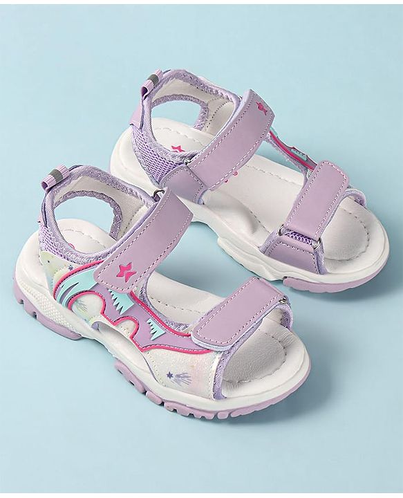 Cute Walk by Babyhug Sandals With Velcro Closure - Purple