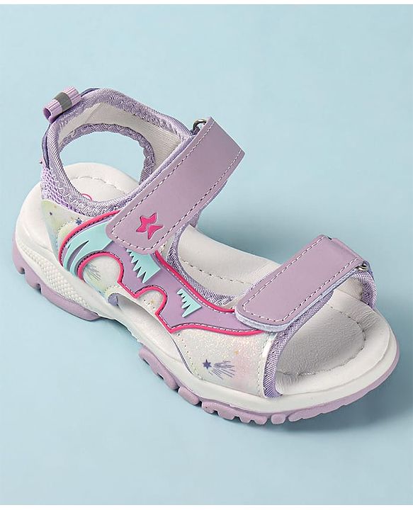 Cute Walk by Babyhug Sandals With Velcro Closure - Purple