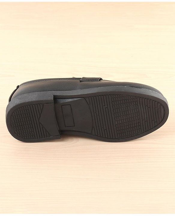 Pine Kids Slip On Loafers with  Checkered Design - Black