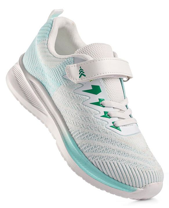 Pine Kids Sneakers with Velcro Closure - White & Green