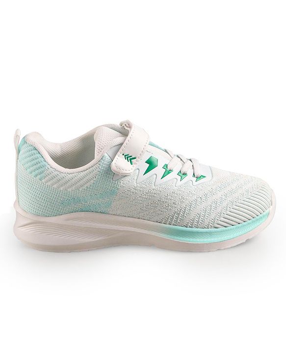 Pine Kids Sneakers with Velcro Closure - White & Green