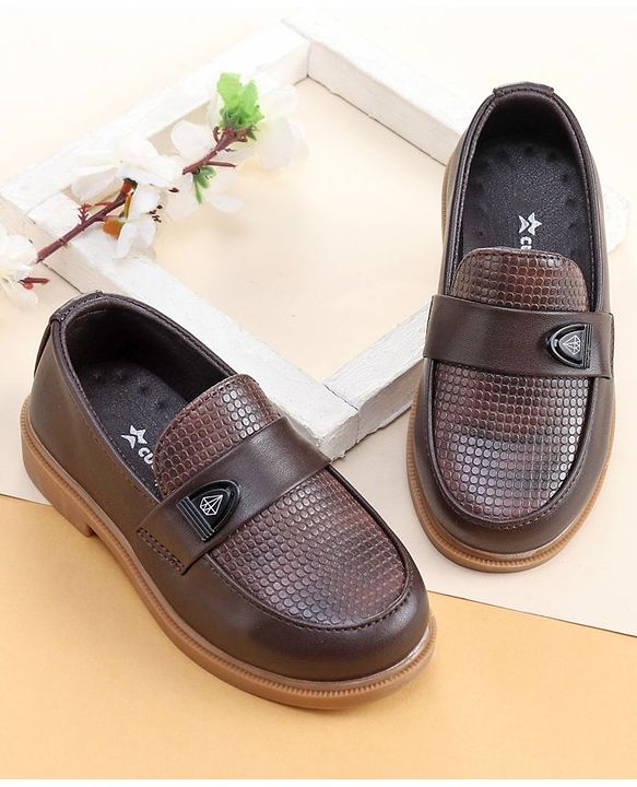 Cute Walk by Babyhug Slip On Loafer Shoes - Dark Brown
