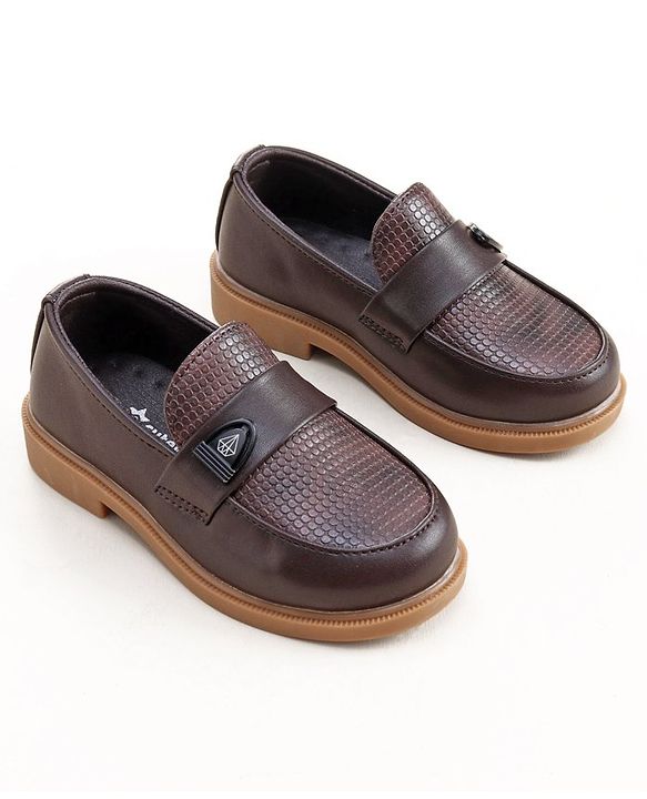 Cute Walk by Babyhug Slip On Loafer Shoes - Dark Brown