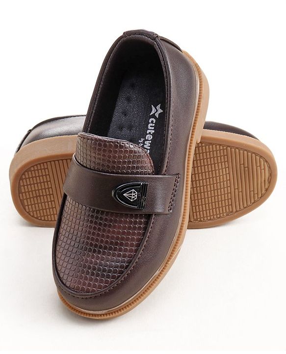 Cute Walk by Babyhug Slip On Loafer Shoes - Dark Brown
