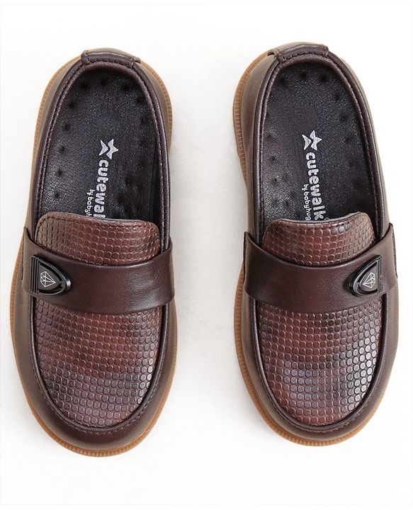 Cute Walk by Babyhug Slip On Loafer Shoes - Brown