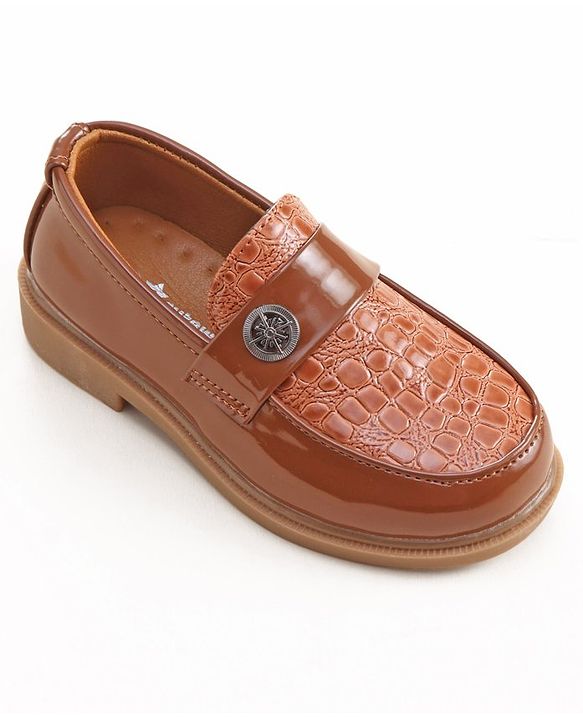 Cute Walk by Babyhug Slip On Formal Shoes- Brown