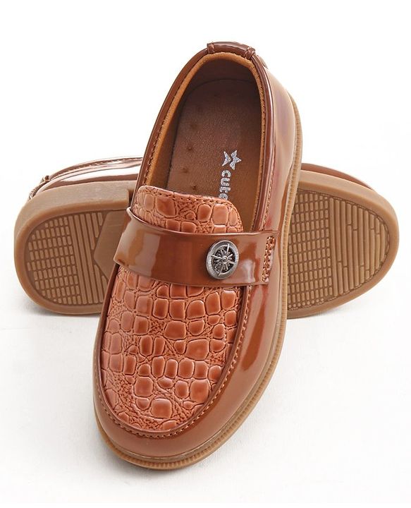 Cute Walk by Babyhug Slip On Formal Shoes- Brown
