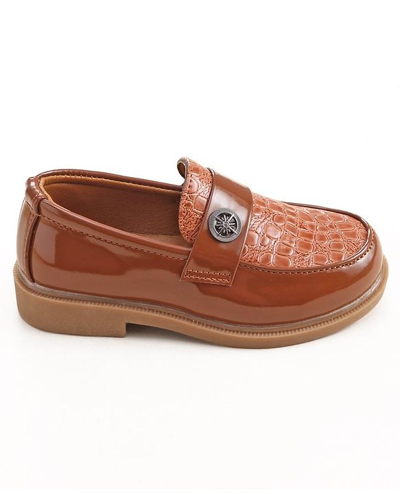 Cute Walk by Babyhug Slip On Formal Shoes- Brown