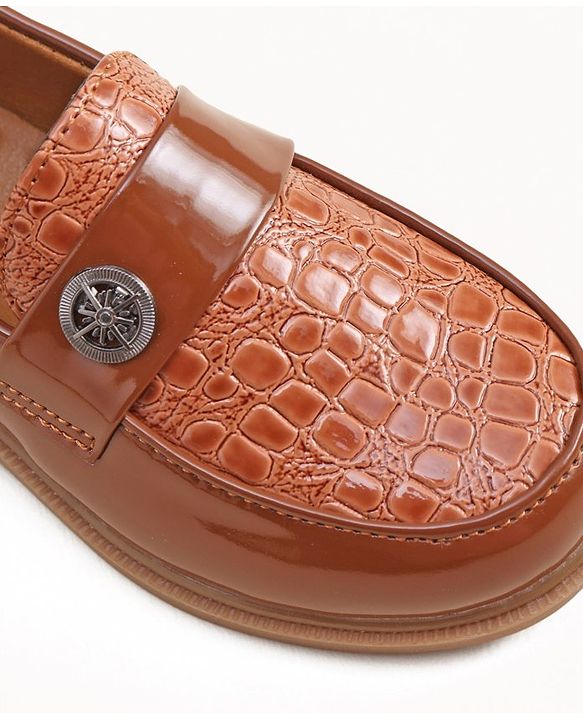 Cute Walk by Babyhug Slip On Formal Shoes- Brown