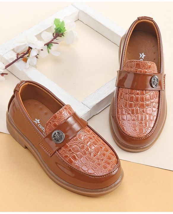 Cute Walk by Babyhug Slip On Formal Shoes- Brown