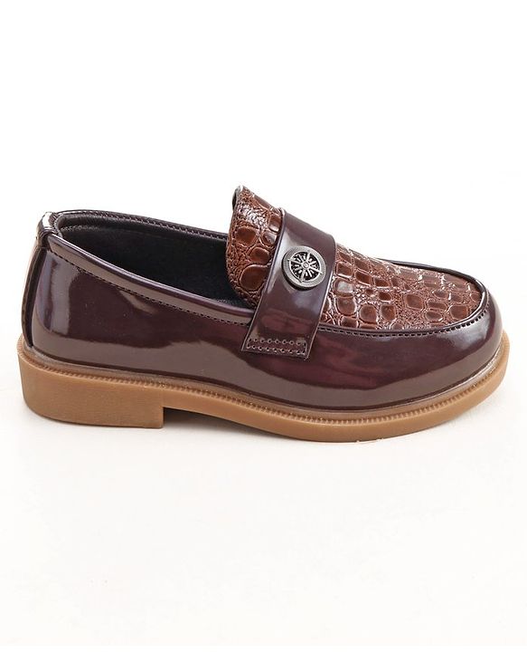 Cute Walk by Babyhug Slip On Formal Shoes- Brown