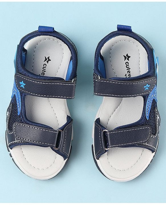 Cute Walk by Babyhug Sandals with Velcro Closure - Blue