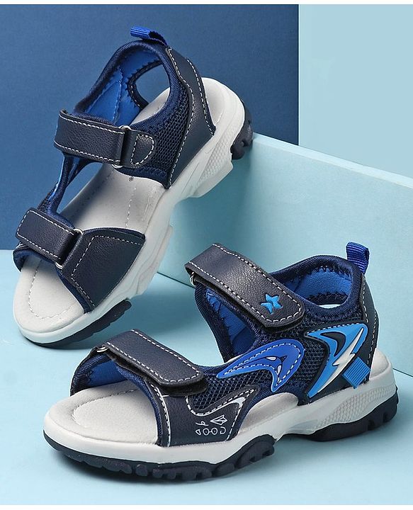 Cute Walk by Babyhug Sandals with Velcro Closure - Blue