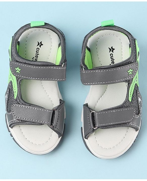 Cute Walk by Babyhug Sandals with Velcro Closure - Blue