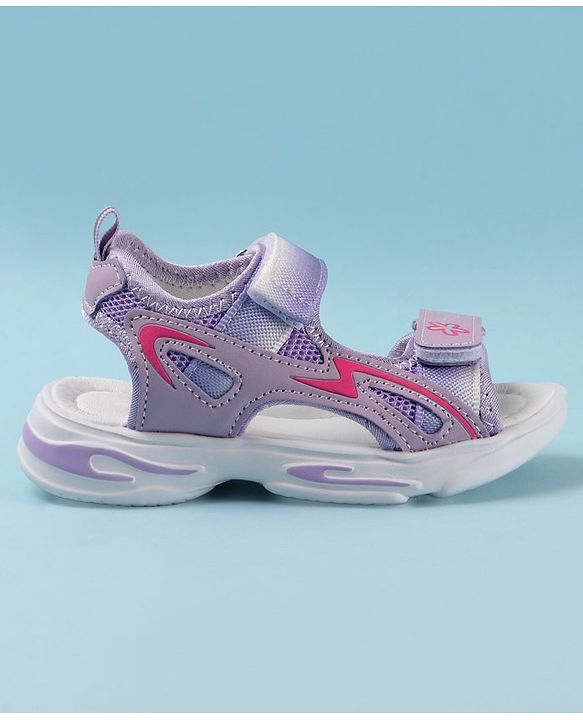 Cute Walk by Babyhug Sandals with Velcro Closure Floral Print - Purple