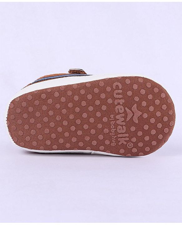 Cute Walk by Babyhug Velcro Closure Booties - Brown