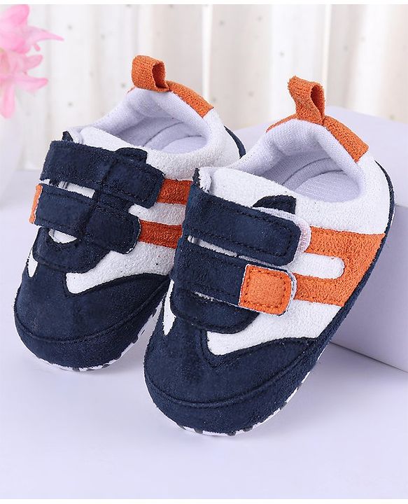 Cute Walk by Babyhug Colour Block Velcro Closure Booties - Grey