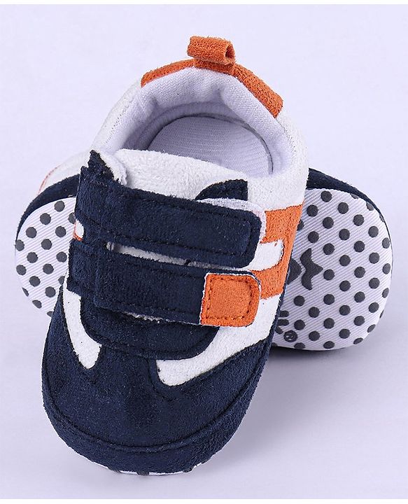 Cute Walk by Babyhug Colour Block Velcro Closure Booties - Grey