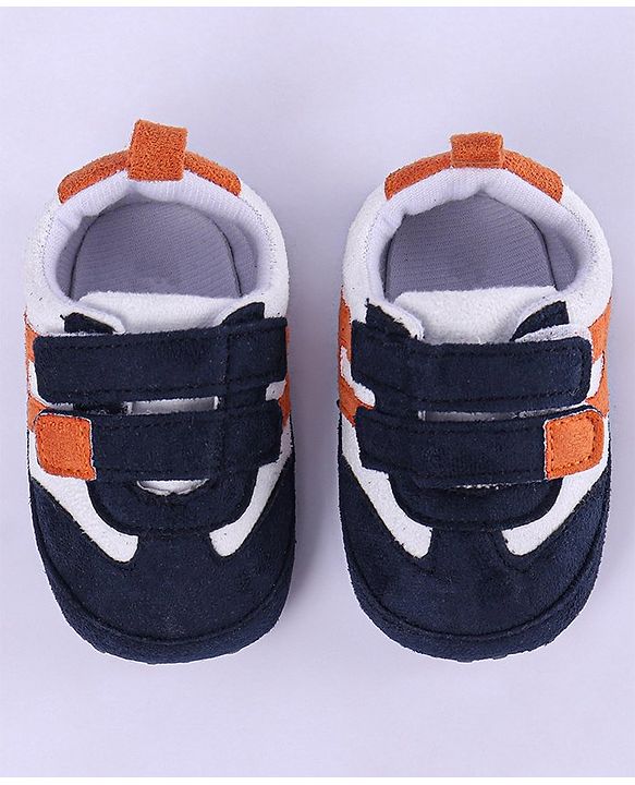 Cute Walk by Babyhug Colour Block Velcro Closure Booties - Grey