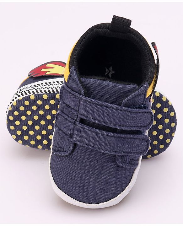 Cute Walk by Babyhug Booties Velcro Closure - Navy Blue