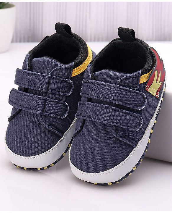 Cute Walk by Babyhug Booties Velcro Closure - Navy Blue