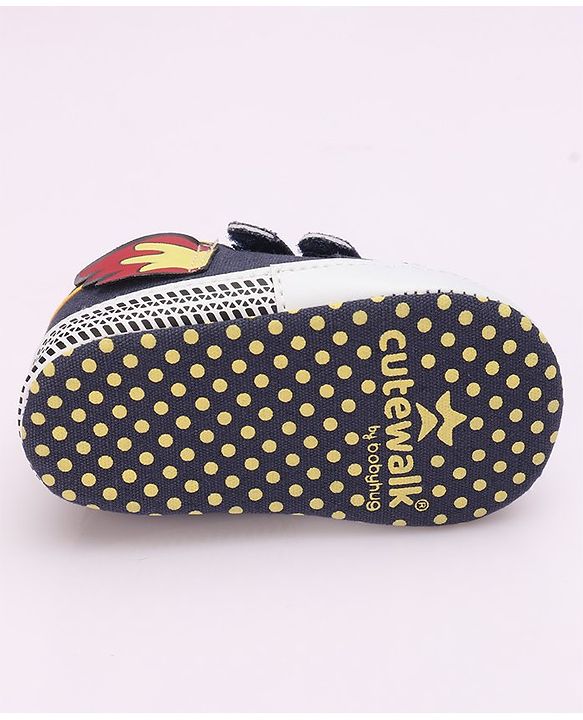 Cute Walk by Babyhug Booties Velcro Closure - Navy Blue