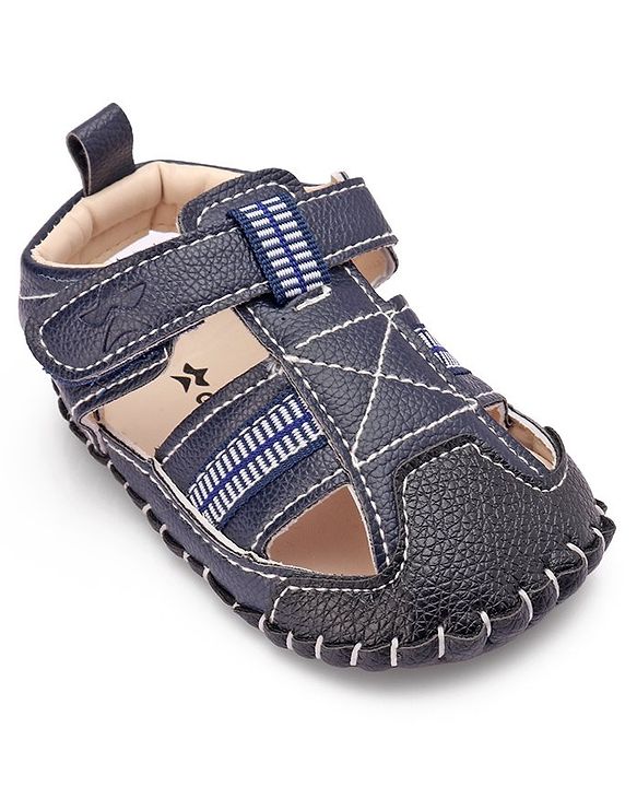 Cute Walk by Babyhug Booties with Velcro Closure - Navy Blue