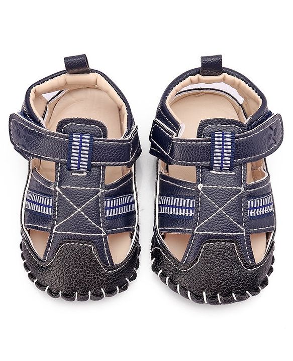 Cute Walk by Babyhug Booties with Velcro Closure - Navy Blue