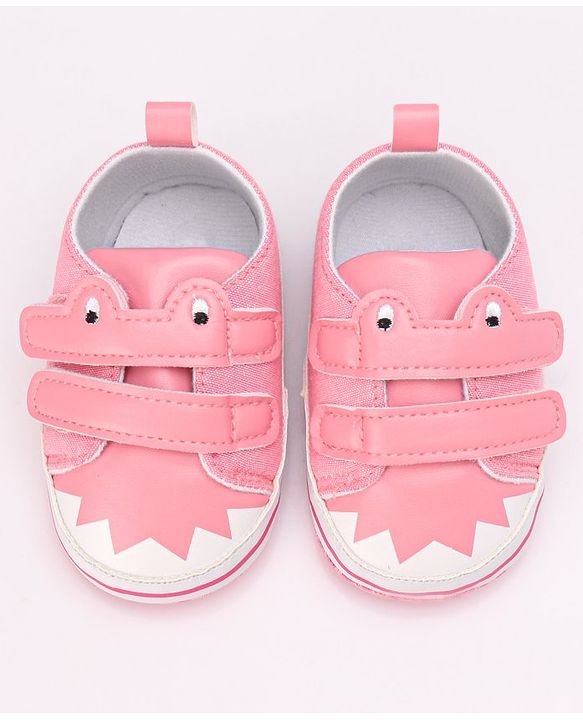 Cute Walk by Babyhug Booties with  Velcro Closure - Pink