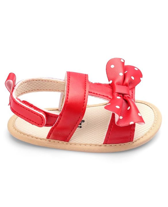 Cute Walk by Babyhug Velcro Closure Booties Bow Applique - Black