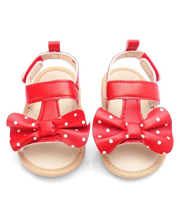 Cute Walk by Babyhug Velcro Closure Booties Bow Applique - Black
