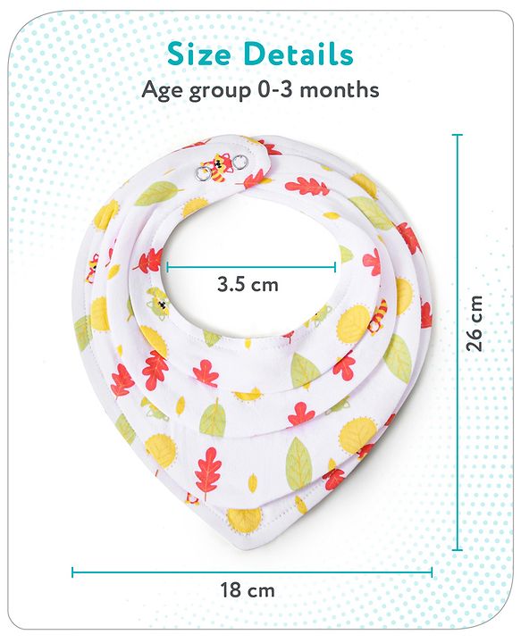 Babyhug Drool Bibs Pack of 5 - Multicolor