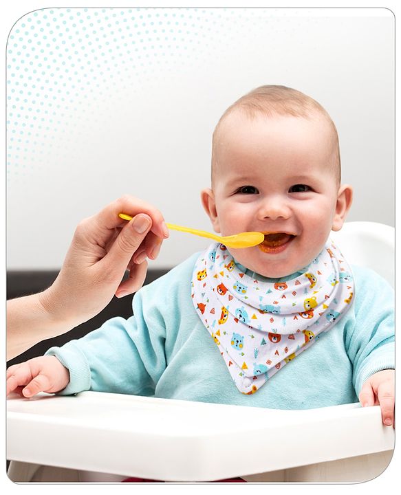 Babyhug Drool Bibs Pack of 5 - Multicolor