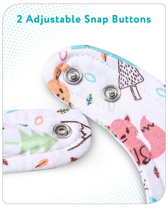 Babyhug Drool Bibs Pack of 5 - Multicolor