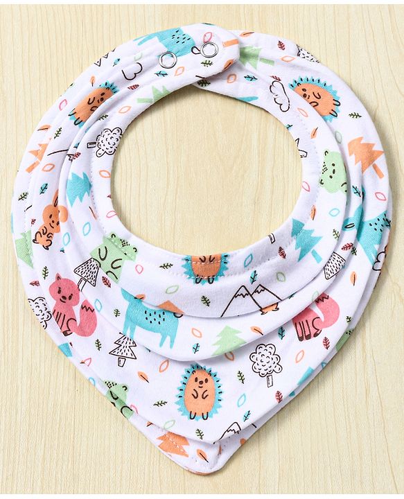 Babyhug Drool Bibs Pack of 5 - Multicolor