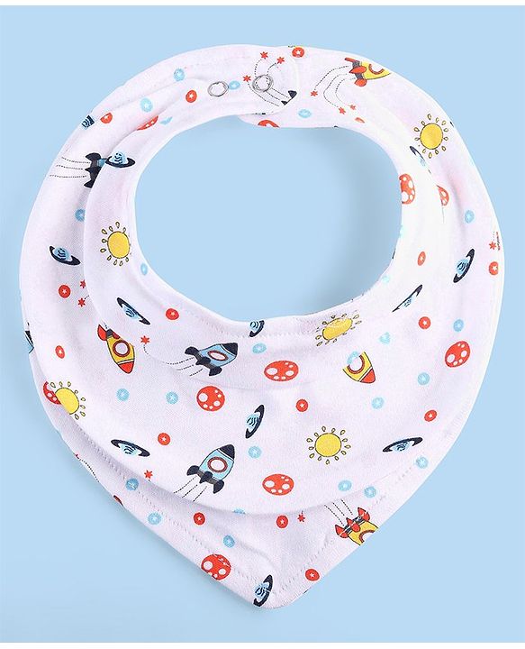 Babyhug Drool Bibs Pack of 5 - Multicolor