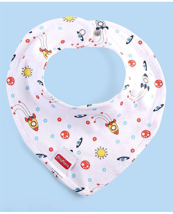 Babyhug Drool Bibs Pack of 5 - Multicolor